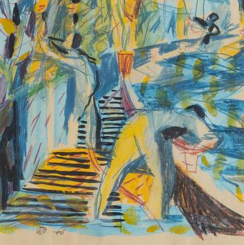 Lennart Rodhe, Figures on a bridge.