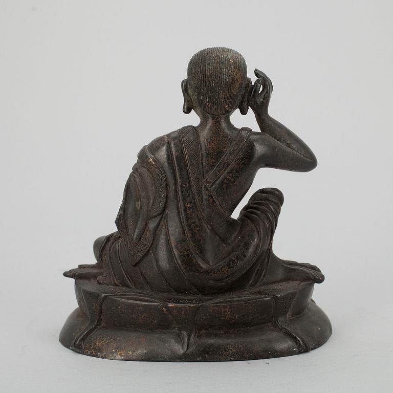 SKULPTUR, "Milarepa", Tibet, brons, 1900-talets slut.