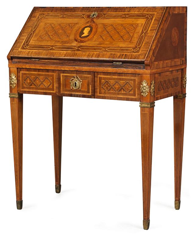 A Gustavian secretaire by G. Iwersson, not signed.