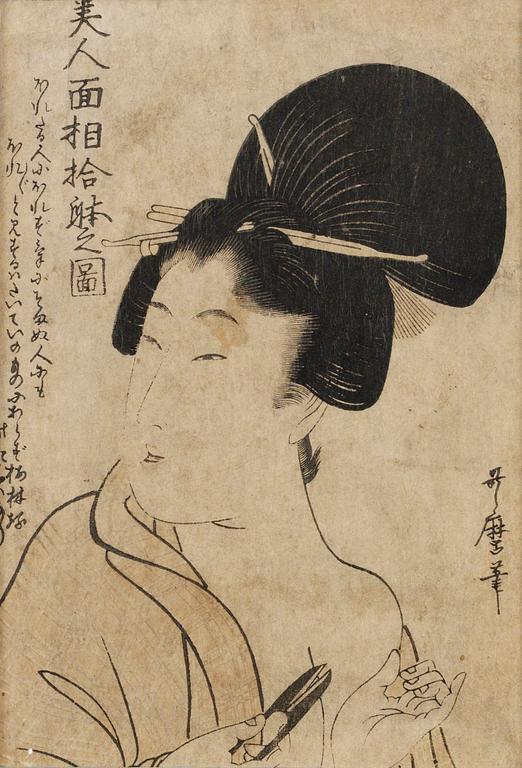 Utamaro, Kvinna som klipper naglarna.