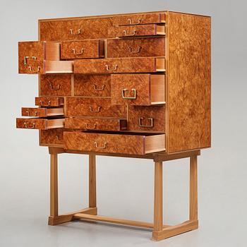 Josef Frank, a 'National Museum' mahogany, walnut and burrwood cabinet, Svenskt Tenn, Sweden, 1960-70's.