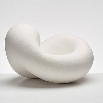 Eva Hild, a white stoneware sculpture, "Bumling" series, Sweden 1999.