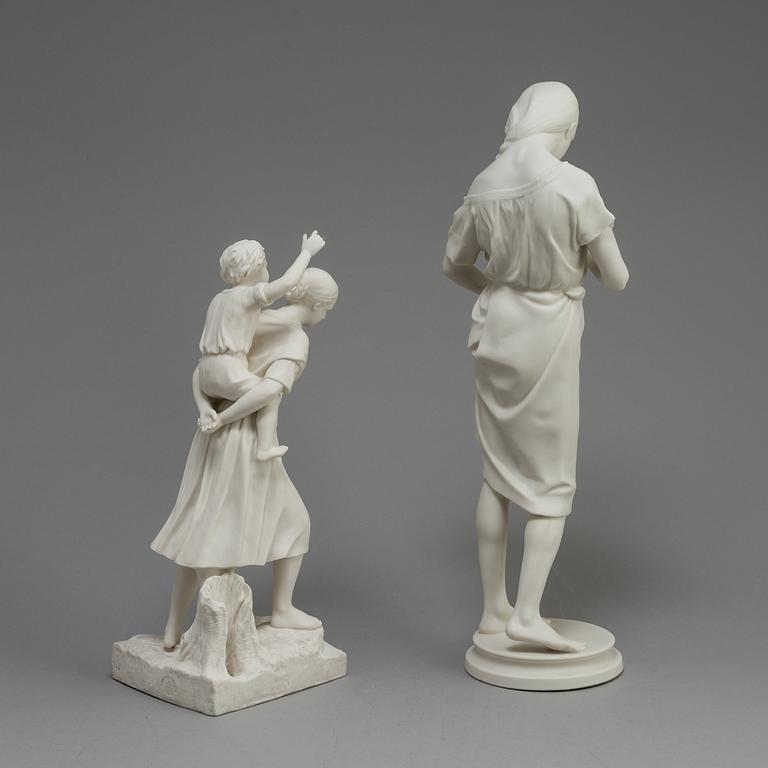 TWO PARIAN FIGURES, Gustafsberg ca 1900.