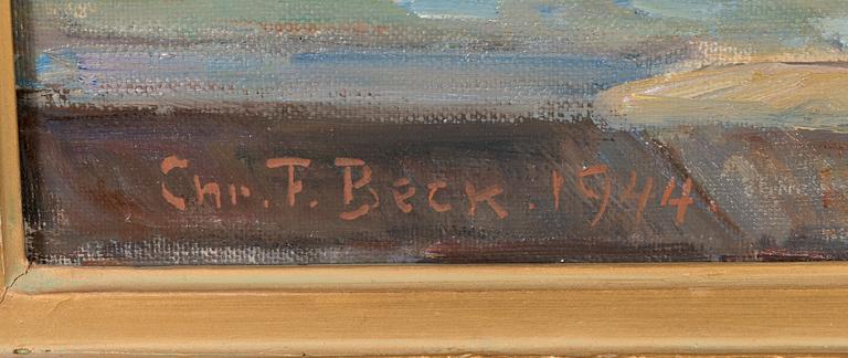 CHRISTIAN FREDERICK BECK, oil on canvas, signed and dated 1944.