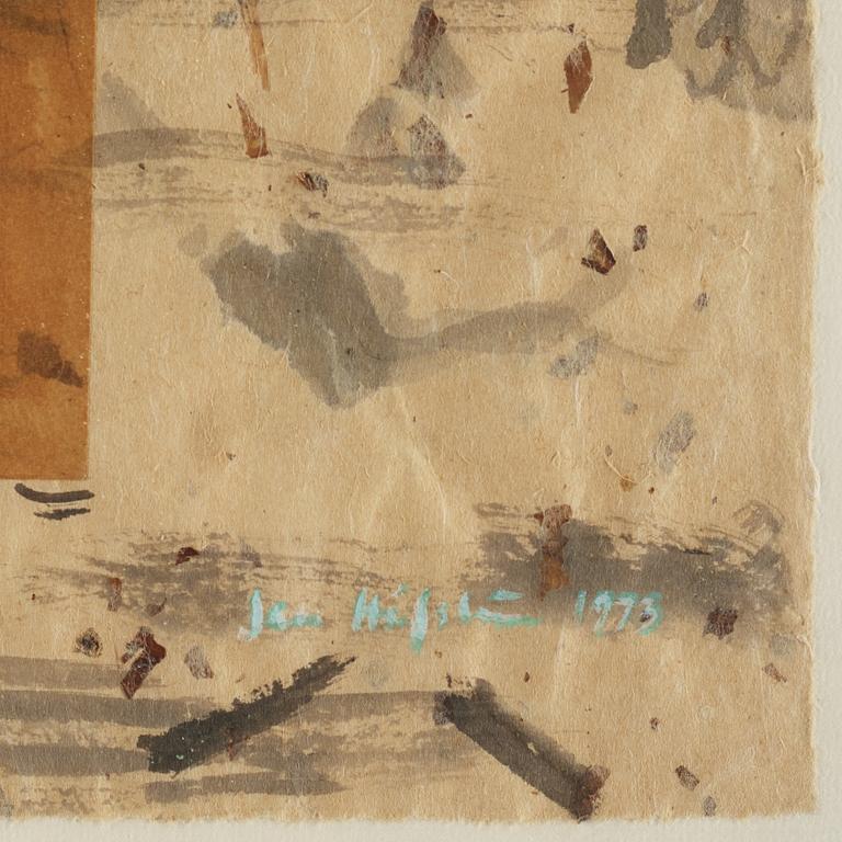 JAN HÅFSTRÖM, collage and mixed media on paper, signed Jan Håfström and dated 1973.