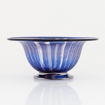 Edward Hald, skål, slipgraal, Orrefors, signerad.