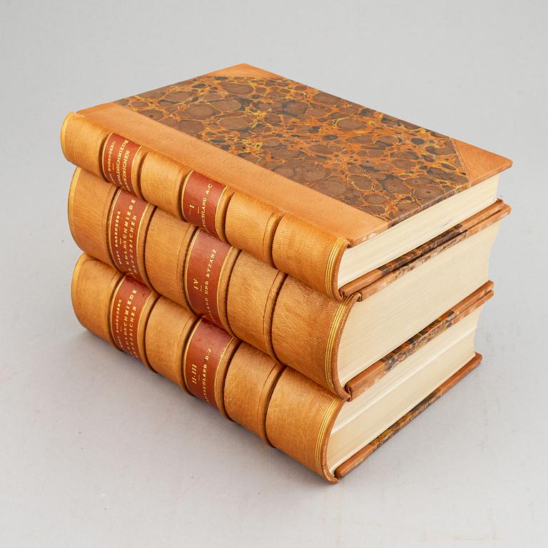 A set of 3 books "Der Goldschmiede Merkzeichen", vol I, II-III and IV, Marc Rosenberg, Frankfurt am Main 1922-28.