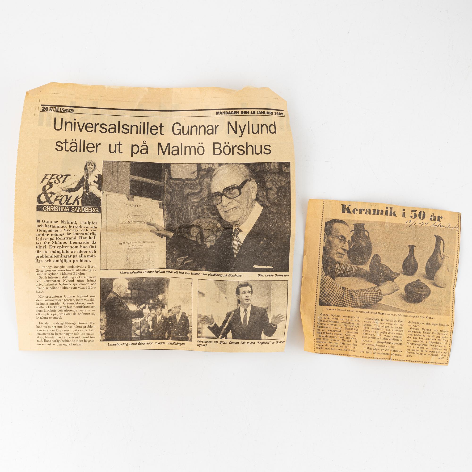 Gunnar Nylund & Oskar Dahl, vas, "Flambé", Alp Lidköping.