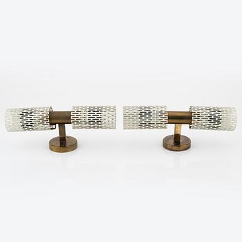 Harald Notini, a pair of model 11262 wall lights, Böhlmarks, 1940's/1950's.