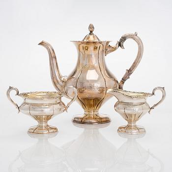 A three-piece silver coffee set, Kultakeskus, Hämeenlinna, 1969.