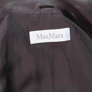 LEATHER JACKET, Max Mara, italian size 44.