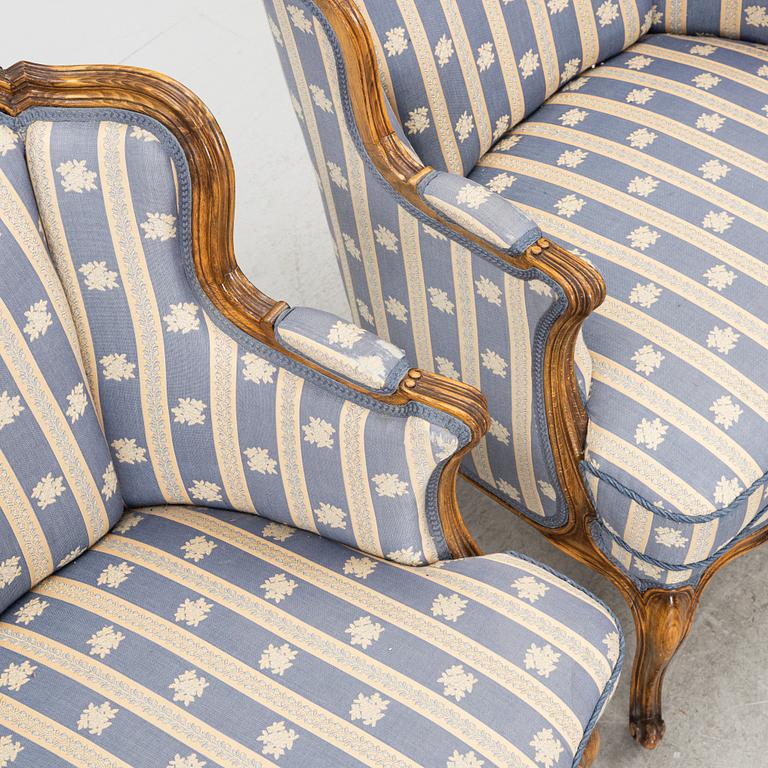 Bergèrer/fåtöljer, omkring år 1900.