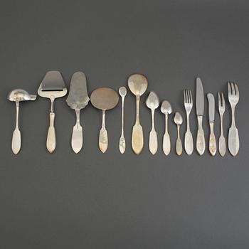 72 pcs of silver cutlery, 1970's.