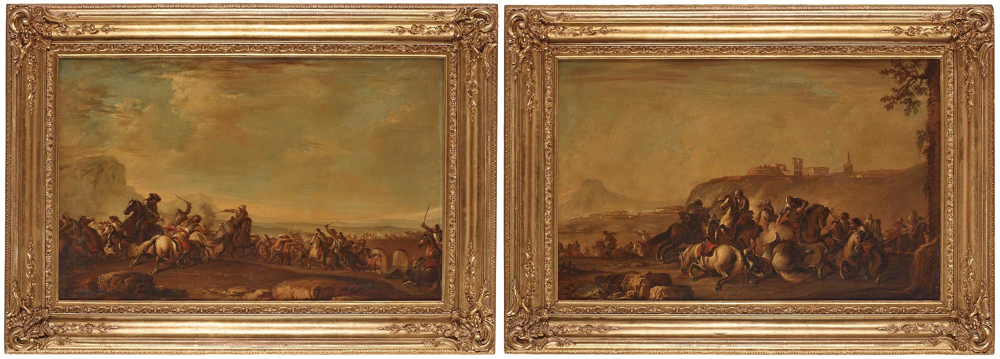 Cavalry battles, a pair.