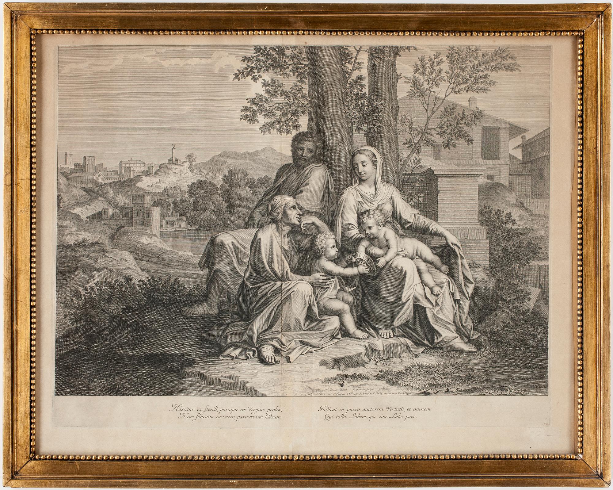 GRAVYRER, 4 st, bland annat efter bland annat Francesco Bortolozzi och Nicolas Poussin, 17/1800-tal.