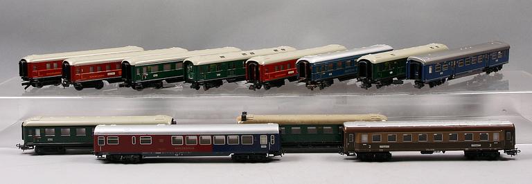 PARTI MODELLTÅG, 14 delar, Märklin.