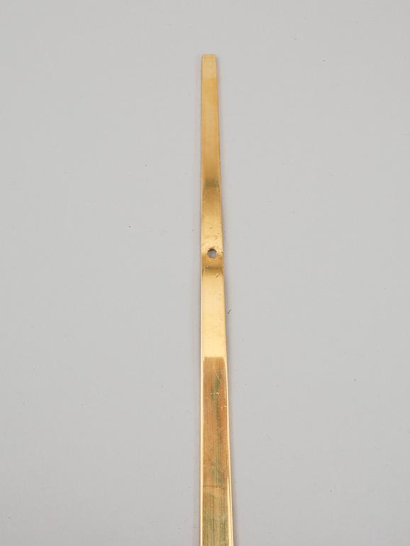 VÄGGLJUSSTAKAR, 3 st, mässing, "Pendel", Pierre Forsell, Skultuna, 1900-talets andra hälft.