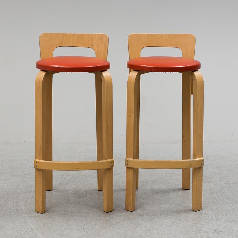 ALVAR AALTO, barstolar, ett par, Artek, Finland.