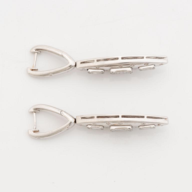 Baguette and brilliant cut dimona earrings.
