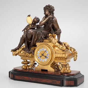 A large mantle clock, France, second half of the 19th century.