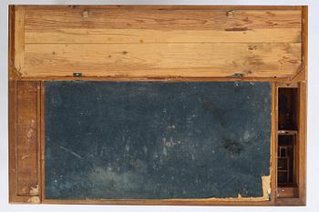 A late Gustavian mahogany and gilt brass-mounted desk, Stockholm, late 18th century.