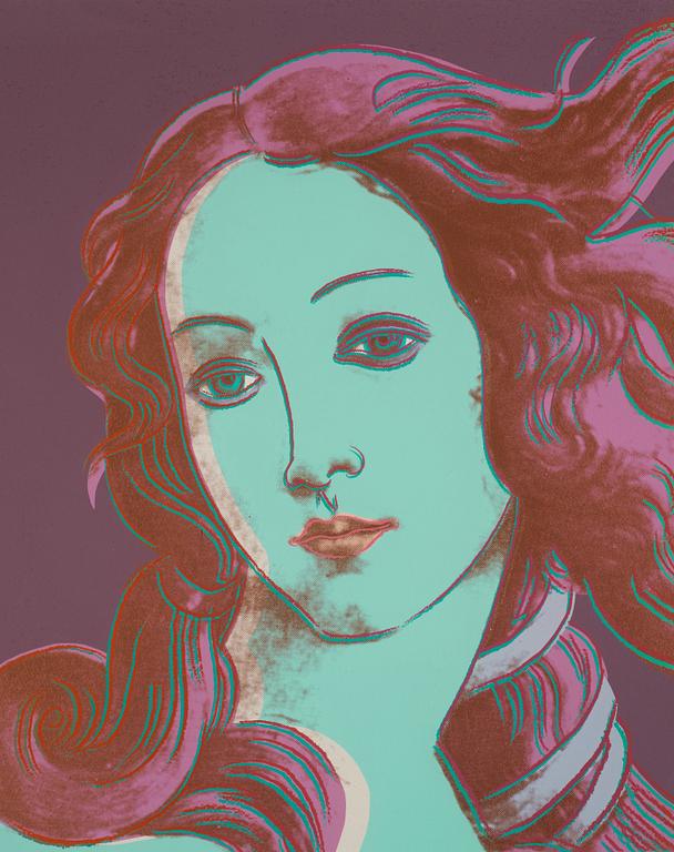 Andy Warhol, "Venus", ur: "Details of renaissance paintings (Sandro Botticelli, Birth of Venus, 1482)".