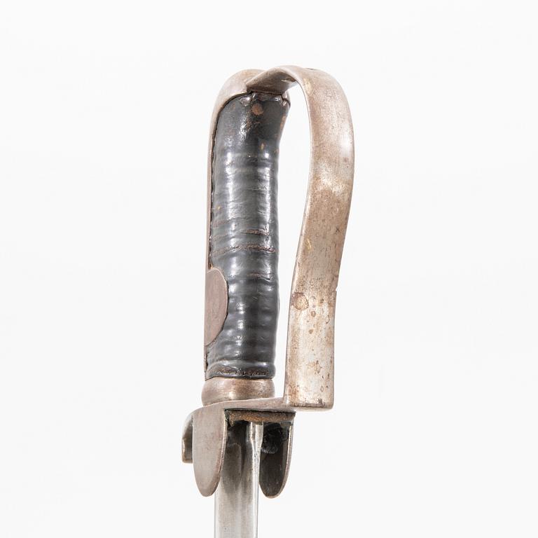 A Swedish sarbre m/1831 and cutlass for the swedish army, m/1856.
