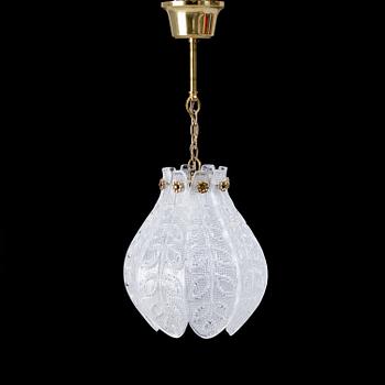 Carl Fagerlund, a ceiling lamp, Orrefors, second half of the 20th century.