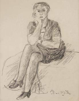 734. Bror Hjorth, Sitting woman.