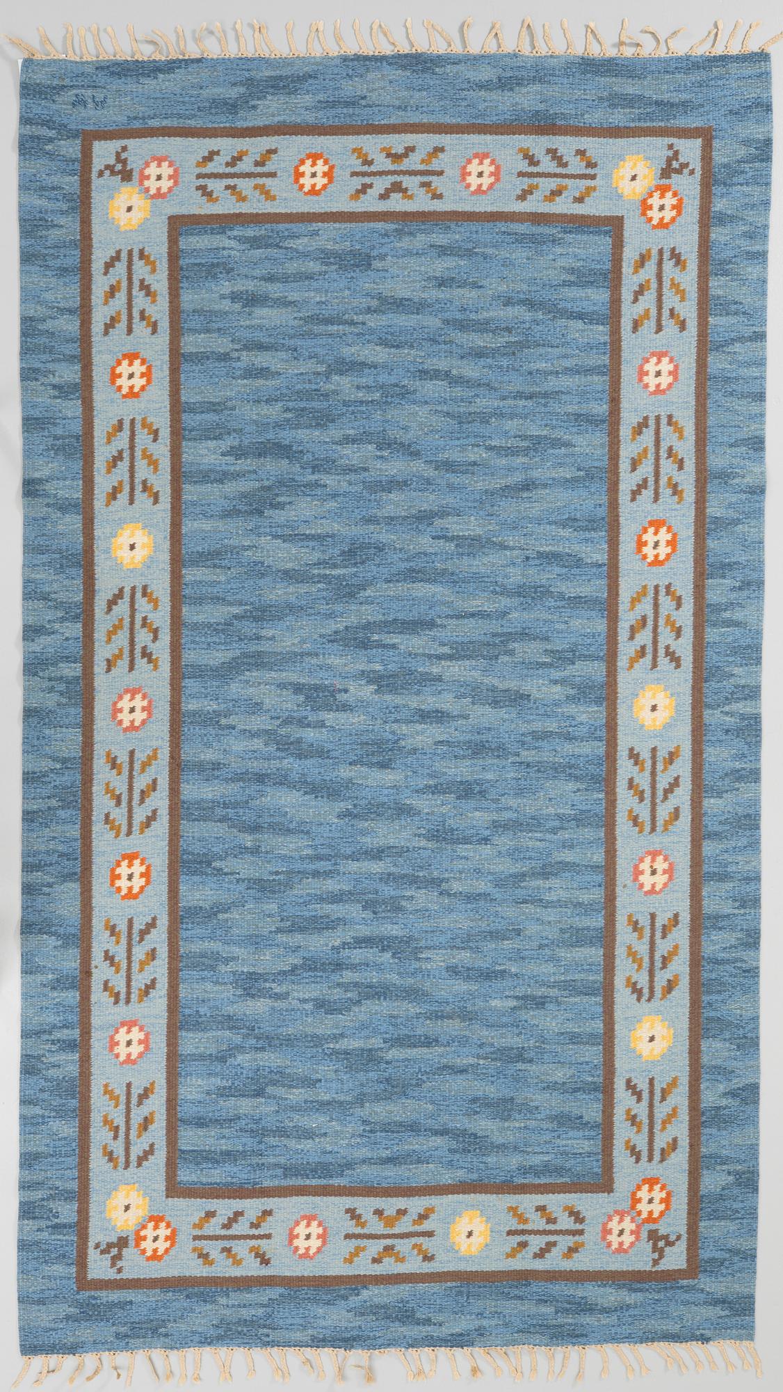 Alice Wallebäck, matta, rölakan, ca 290 x 166 cm, signerad AW.