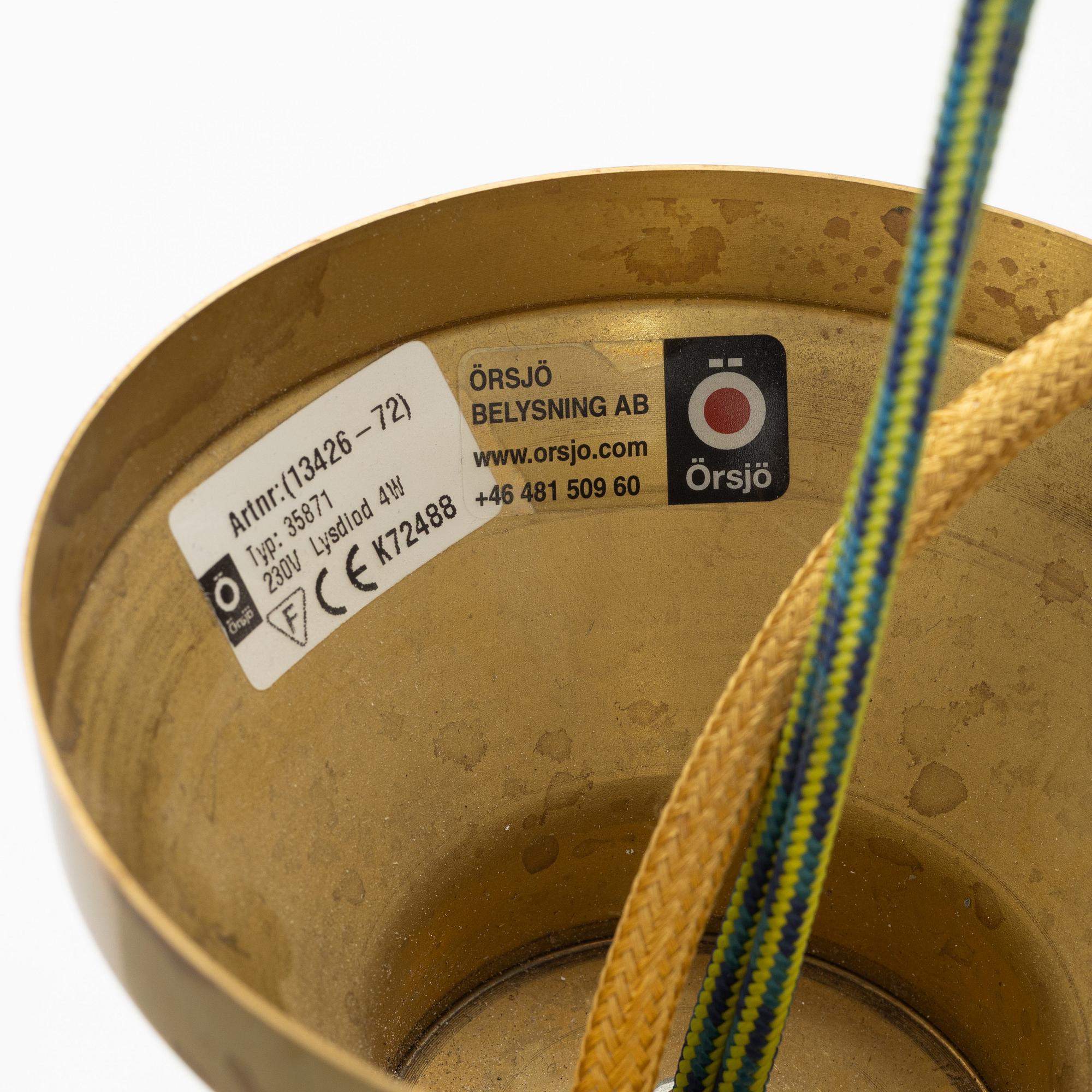 Gustaf Nordenskiöld, ceiling lamp, "Hobo", Örsjö Belysning.