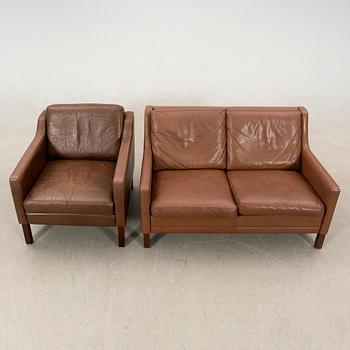 Sofa and armchair similar to Denmark, late 20th century.