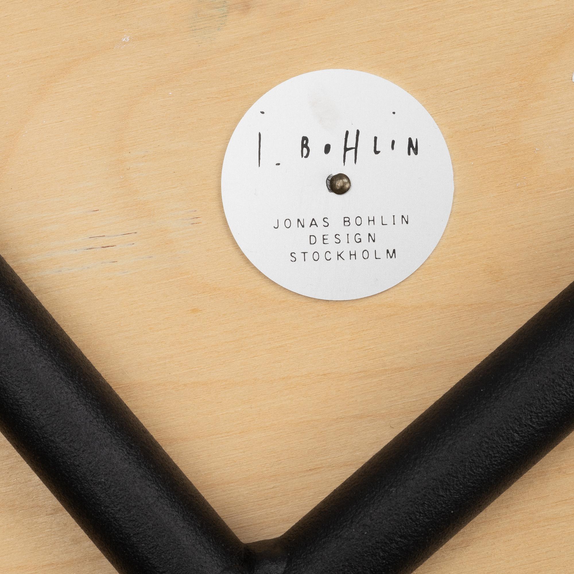 Jonas Bohlin, a pair of "palett" stools, Jonas Bohlin Design, Stockholm, Sweden.