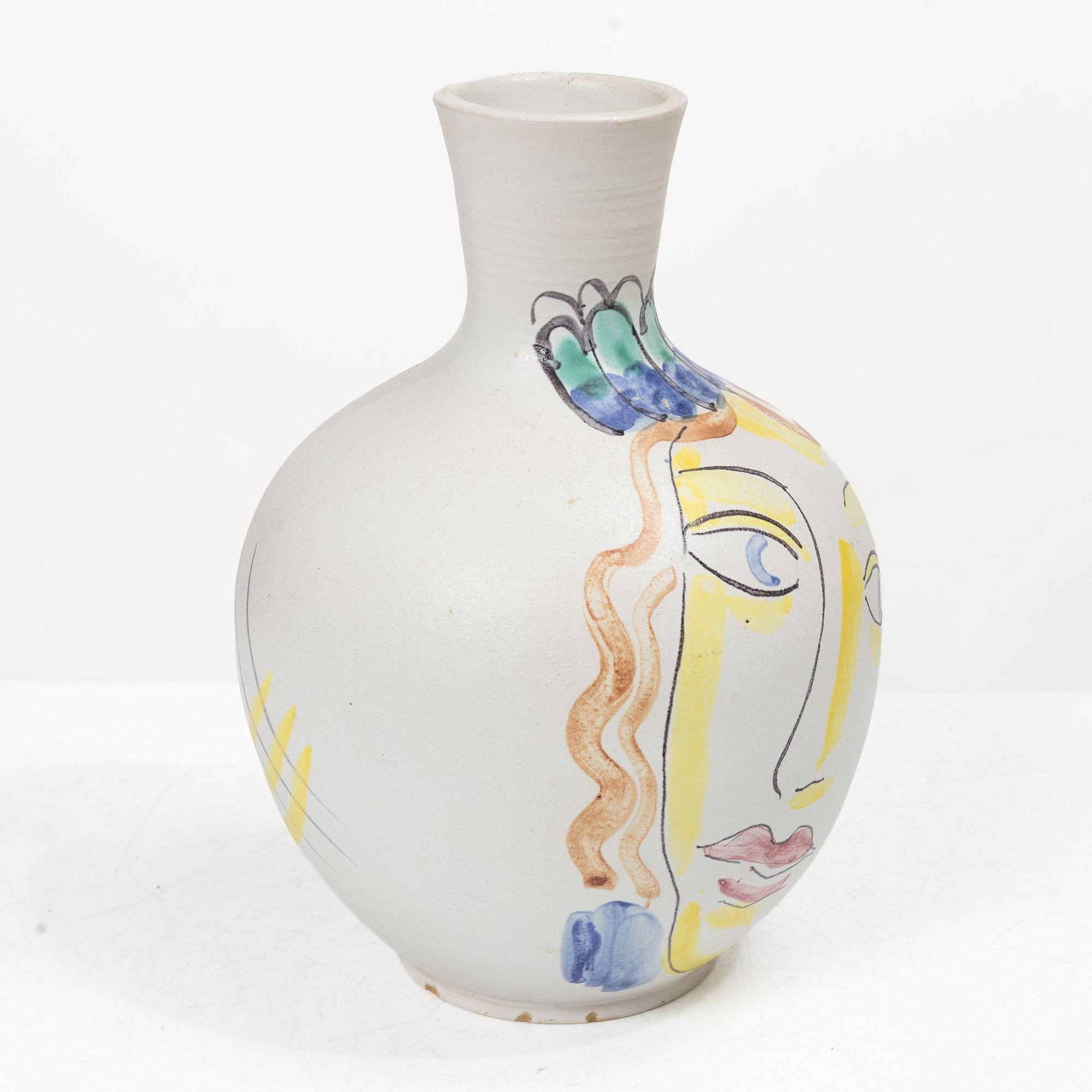 Gustavsberg, a vase, bowl and dish, Gustavsberg Studio.