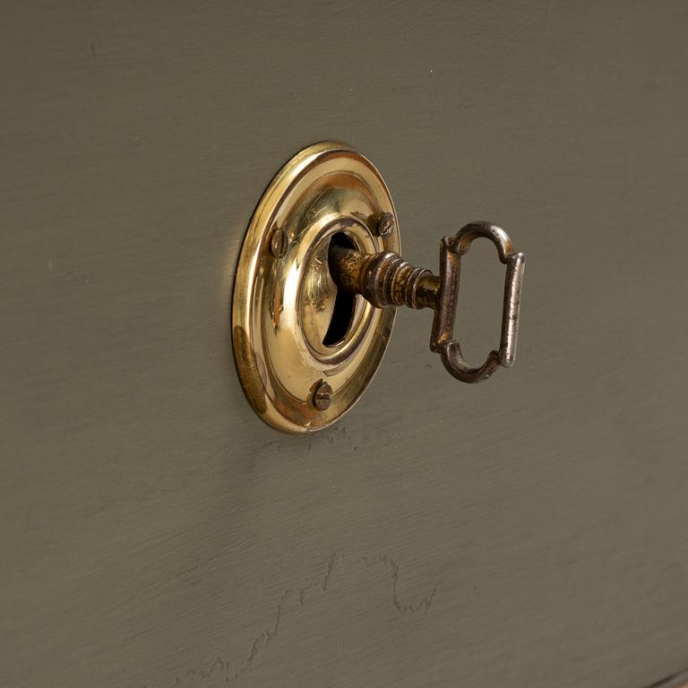 A painted Gustavian style chest of drawers, mid 20th Century.