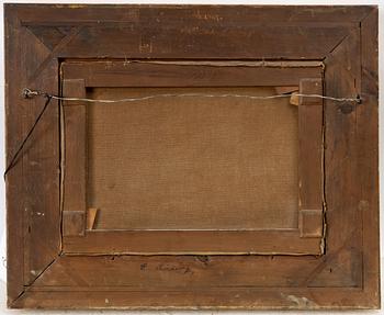 Unknown artist, 19th century, Moonlit landscape.