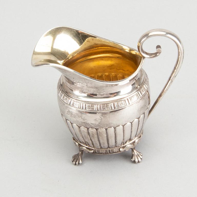 KAFFESERVIS, 3 delar, silver, B Erlandsson, Kristianstad, 1903, vikt ca 1200 gram.