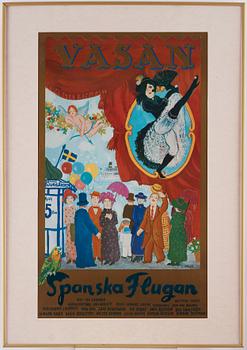 Lennart Jirlow, "Spanska Flugan", study for poster.