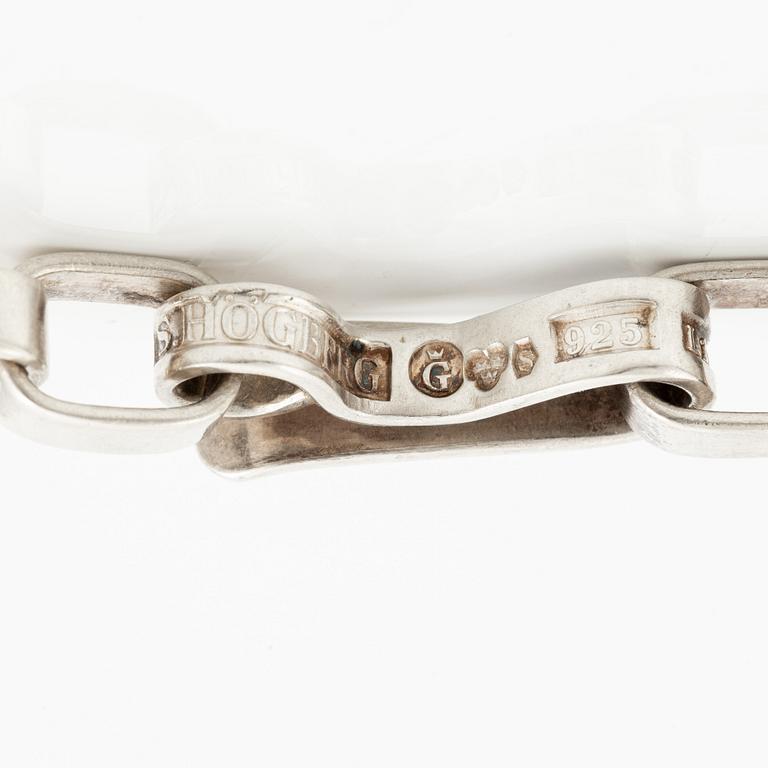 Sven-Erik Högberg, necklace and bracelet, sterling silver, Gothenburg 1975 and 1985.