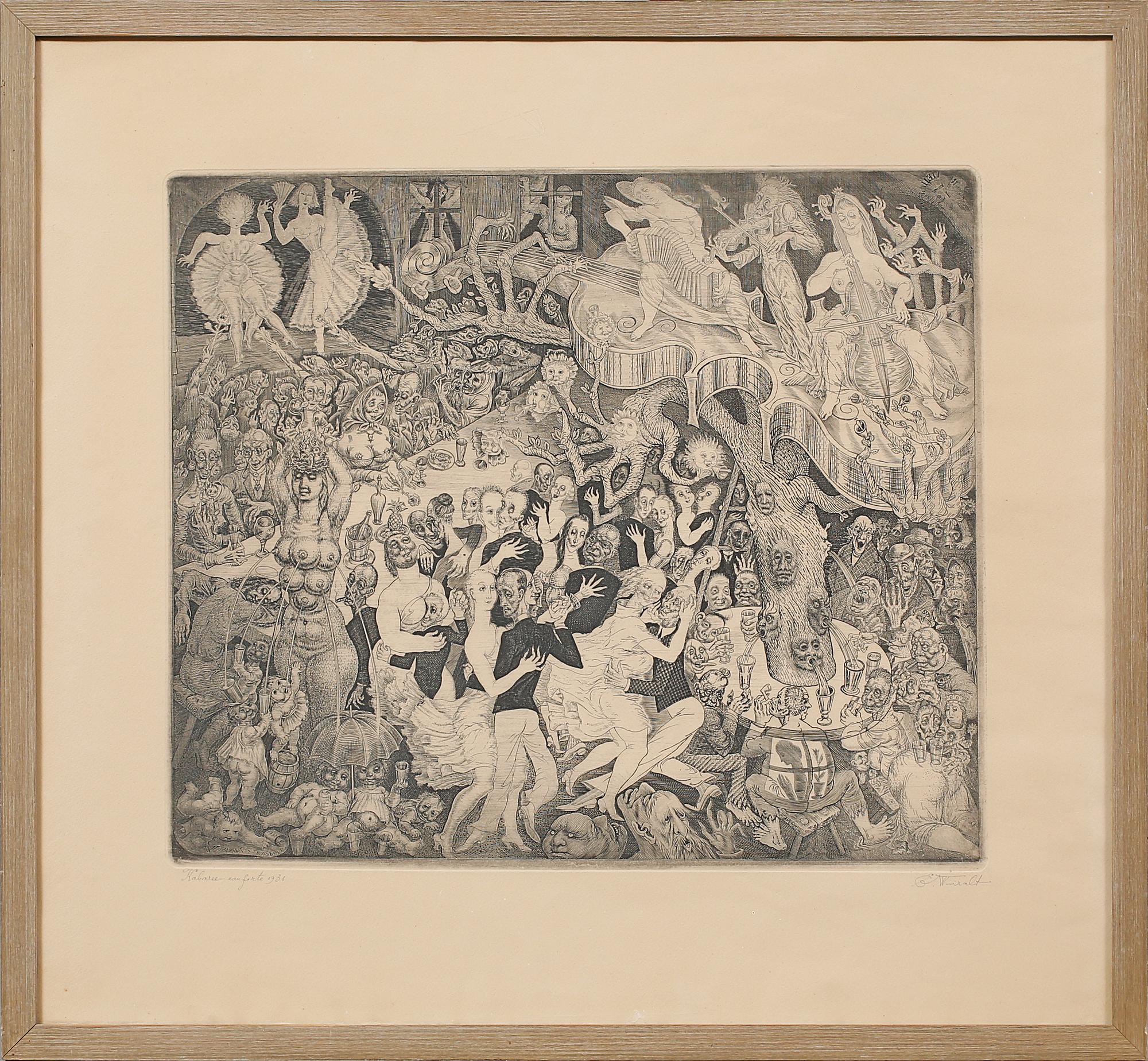 EDUARD WIIRALT, etsning, signerad.