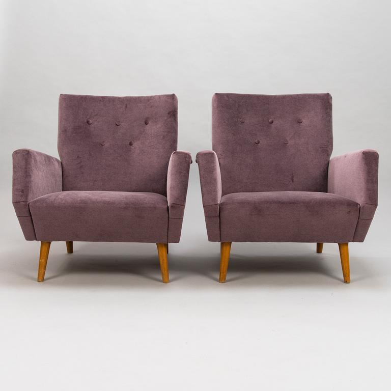 GIO PONTI,  a pair of archairs manufactured by Asko 1957-1959.