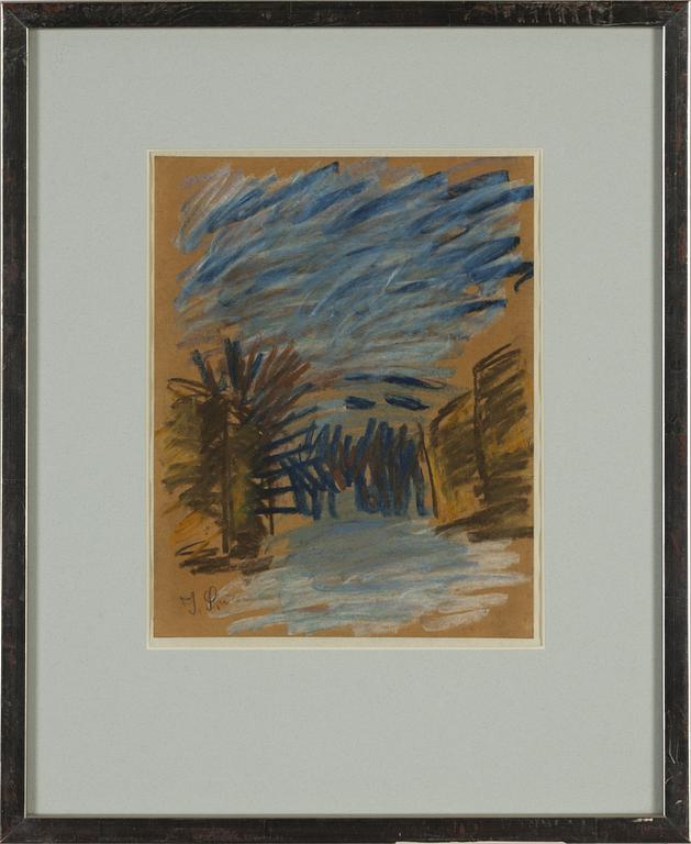 Inge Schiöler, pastel, signed.