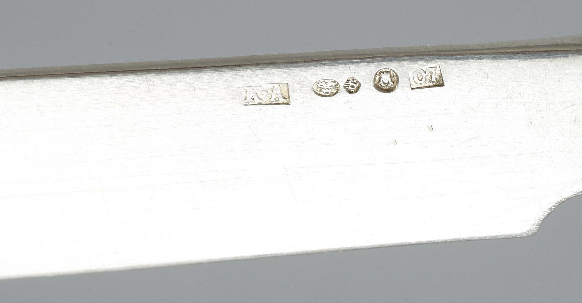 BESTICKSERVIS, 27 delar, silver, K Anderson, Stockholm, 1916. Vikt ca 904g.