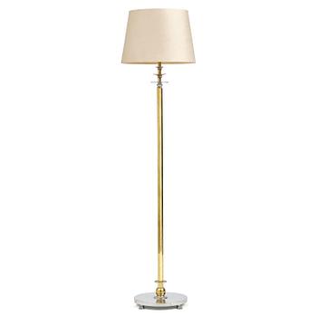 377. Nils Fougstedt, & Anna Petrus, a pewter and brass floor lamp model A 763, Firma Svenskt Tenn, Stockholm, 1930.