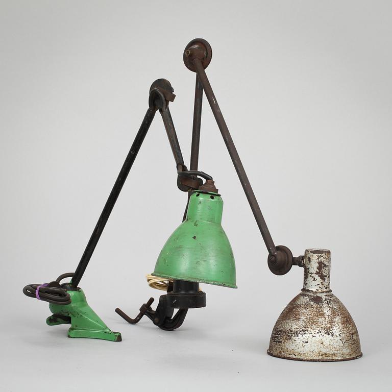 BORDSLAMPOR 2 st bl a Bernard-Albin Gras. 1900-talets första hälft.