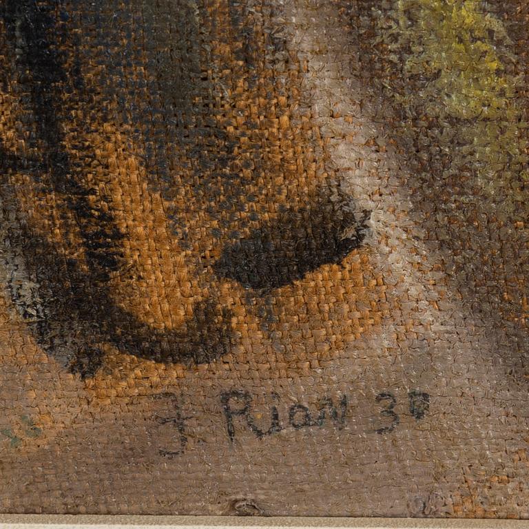 JOHANNES RIAN, oil on canvas, signed and dated.