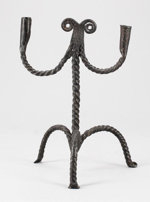 LJUSSTAKE, smidesjärn, södra Sverige, 1700-/1800-tal.