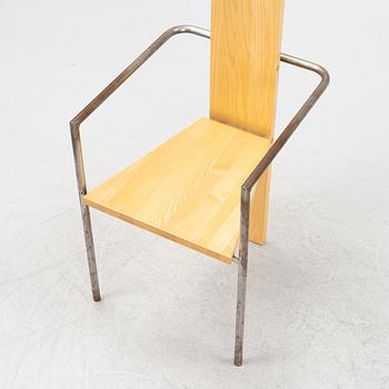 Jonas Bohlin, a 'Concrete' ash and steel armchair, Källemo.