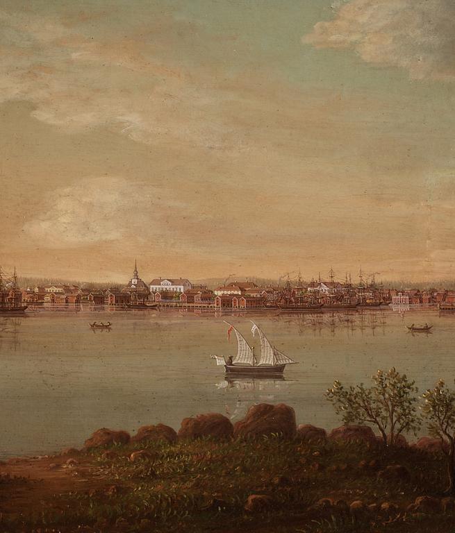 Albert Blombergsson, Vy över Hudiksvall från sydöst.