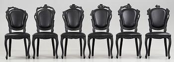 MAARTEN BAAS, "Smoke dining chair", 6 st, Moooi.